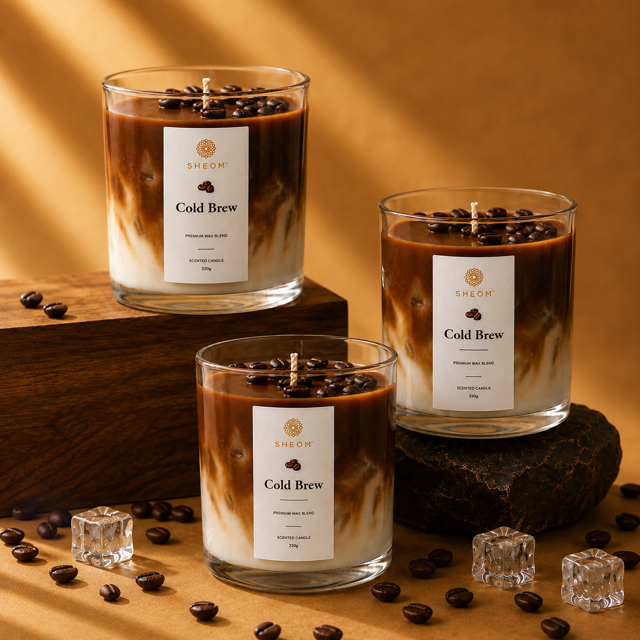 Cold Brew – Coffee, Vanilla Bean, Caramel & Hazelnut Scented Candle