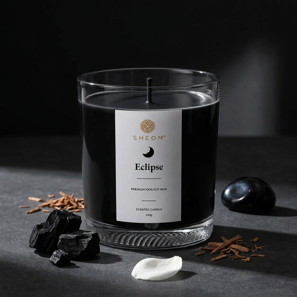 Eclipse – Oud, Cedarwood, Patchouli & Black Pepper Scented Candle