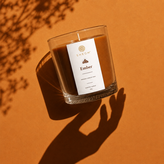 Ember – Amber, Vanilla, Sandalwood & Tonka Bean Scented Candle